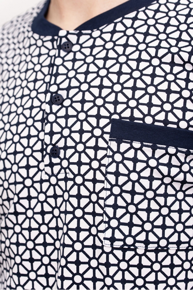 MUŠKA PIDŽAMA GEOMETRIC- PRODUŽENI GORNJI DIO