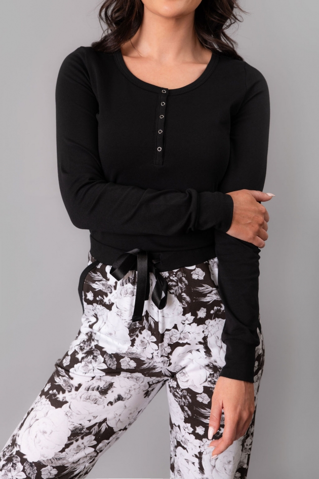 ŽENSKA PIDŽAMA BLACK ROSE- DONJI DIO